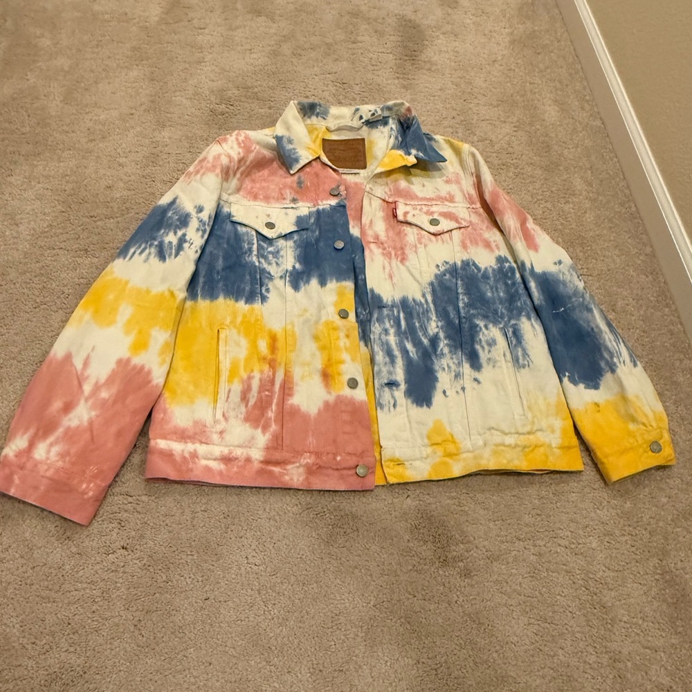 Tie-Dye Jacket - Pink, Blue, Yellow